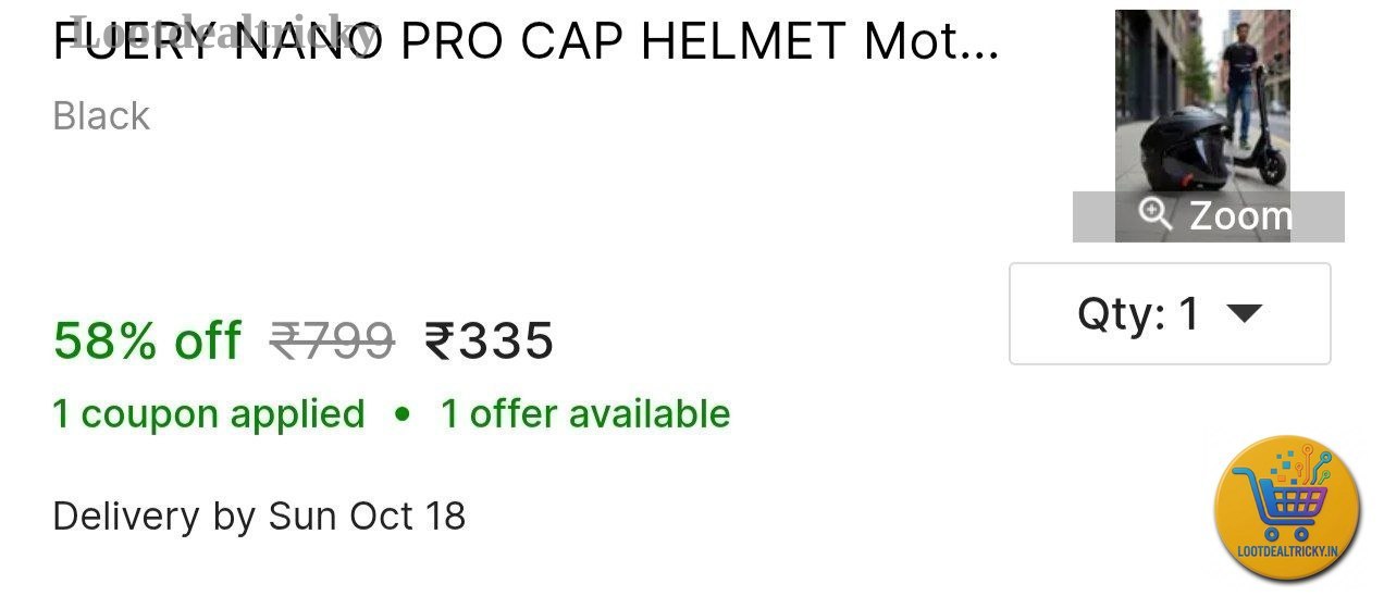Motorbike Helmet Black | Loot Ka Maal