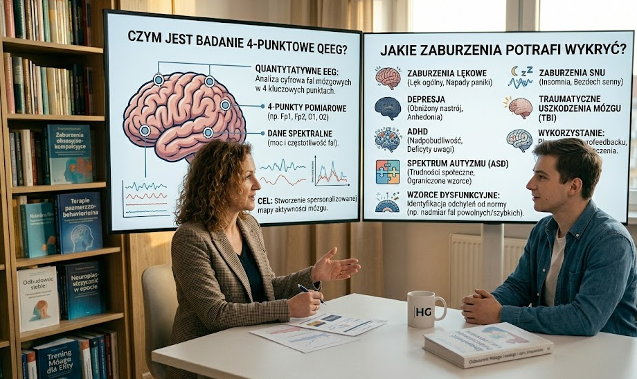 Czym jest badanie 4-punktowe QEEG i jakie zaburzenia potrafi wykryć?