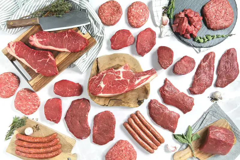 Koop een koe rundervleespakket met een goed leven - Koe Pakket luxe - Vlees kopen bij de boer - Vleespakket met rundvlees - www.Vleeskopenbijdeboer.nl