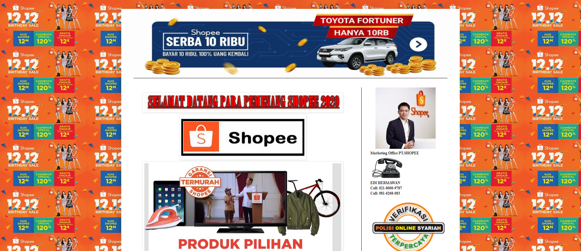 Stored capture of shopee8083.blogspot.com