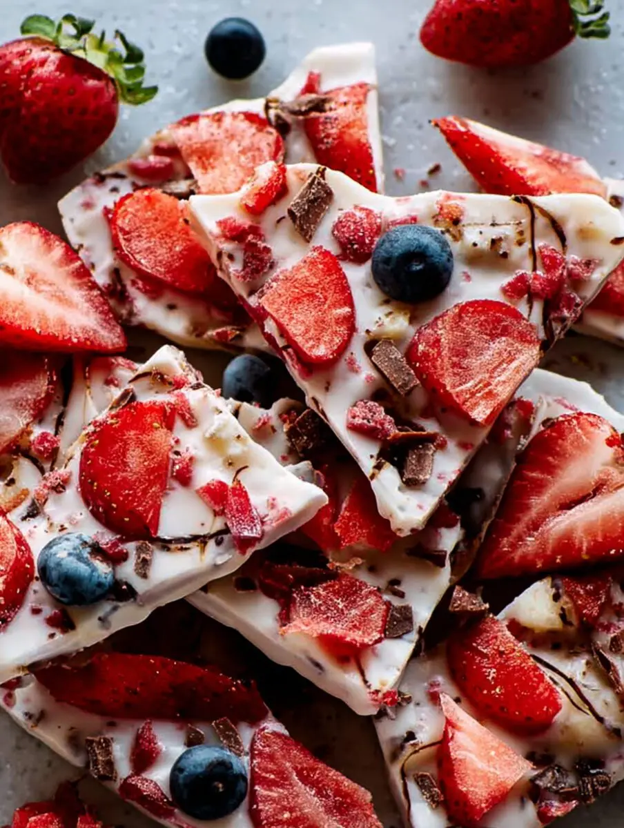 Delicious Variations of Frozen Strawberry Yogurt Bark