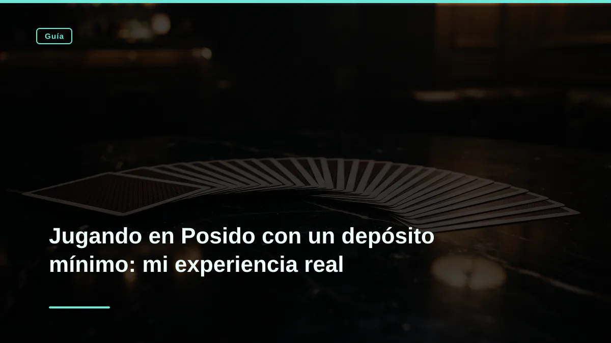 Jugando en Posido con un depósito mínimo: mi experiencia real