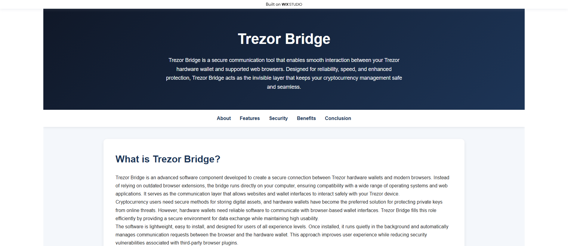 Stored capture of appbridge-trexz.wixstudio.com