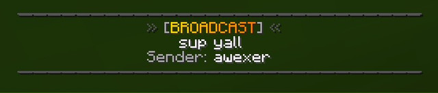 Broadcast message