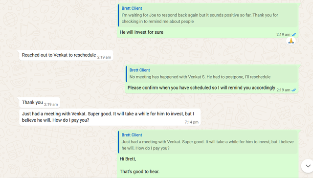 Client feedback - Brett Client