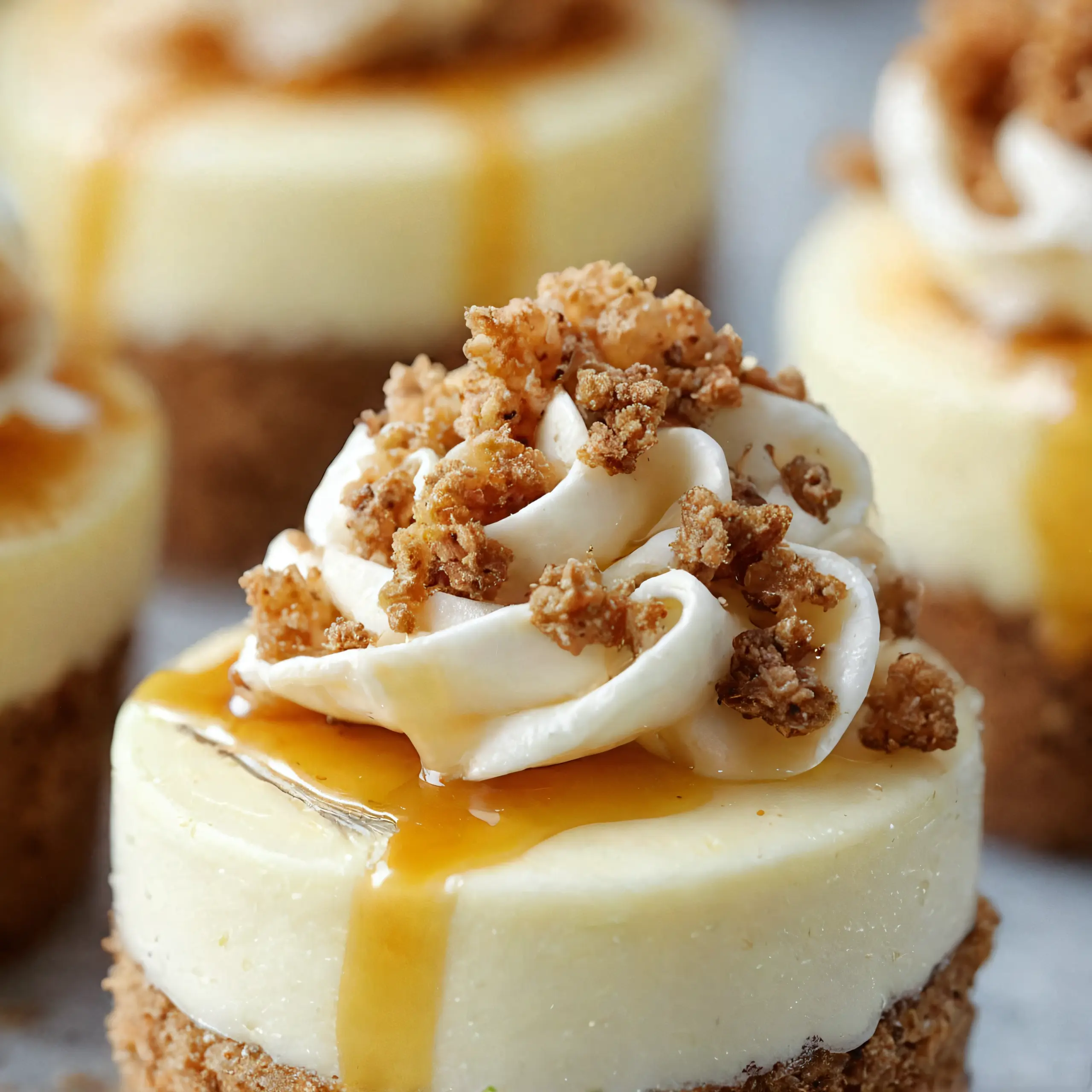 Mini Cheesecake Apple Crisp Dessert