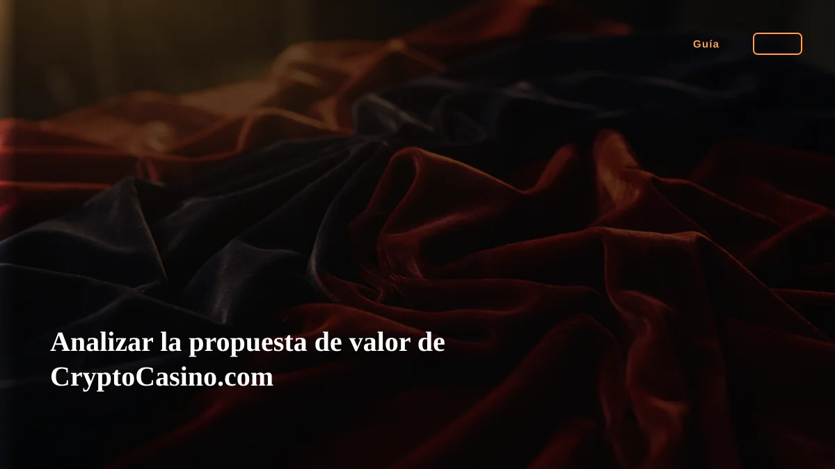 Analizar la propuesta de valor de CryptoCasino.com