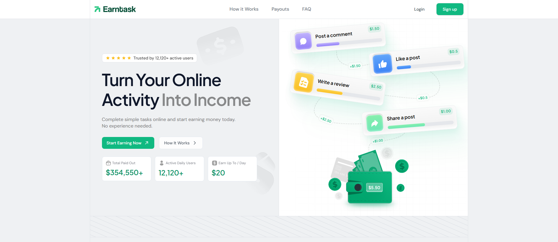 Stored capture of earntask.io