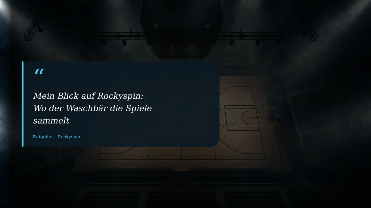 Mein Blick auf Rockyspin: Wo der Waschbär die Spiele sammelt