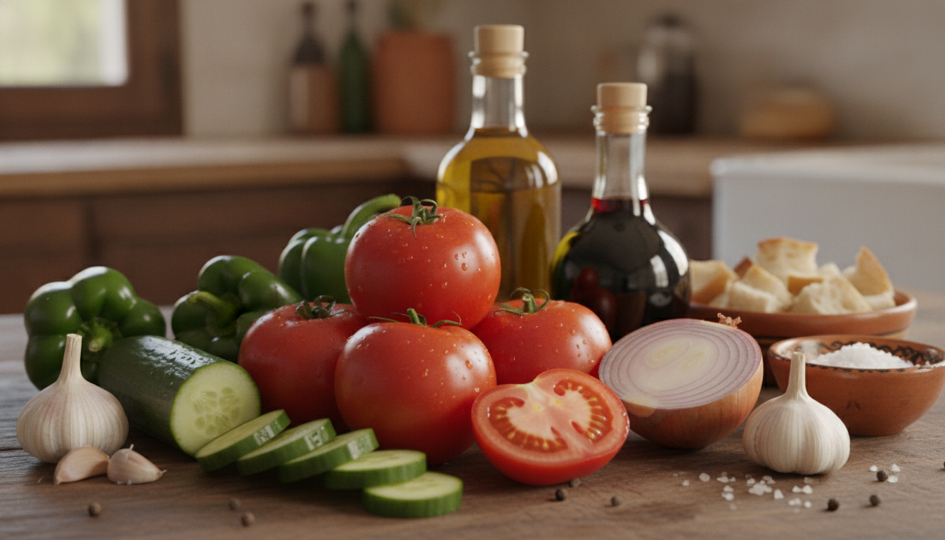Ingredientes Imprescindibles para la Receta Auténtica | Gazpacho andaluz tradicional receta auténtica