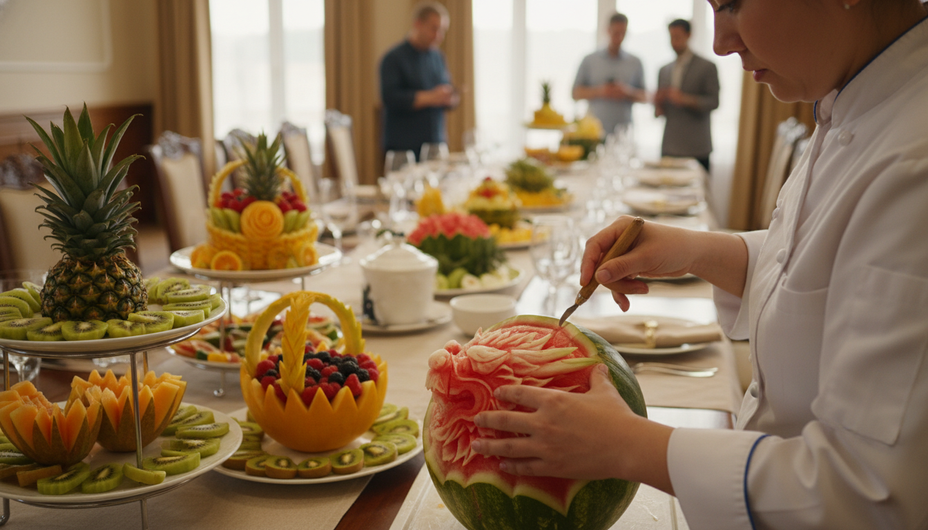 mesa de frutas elegante para boda bautizo o comunión