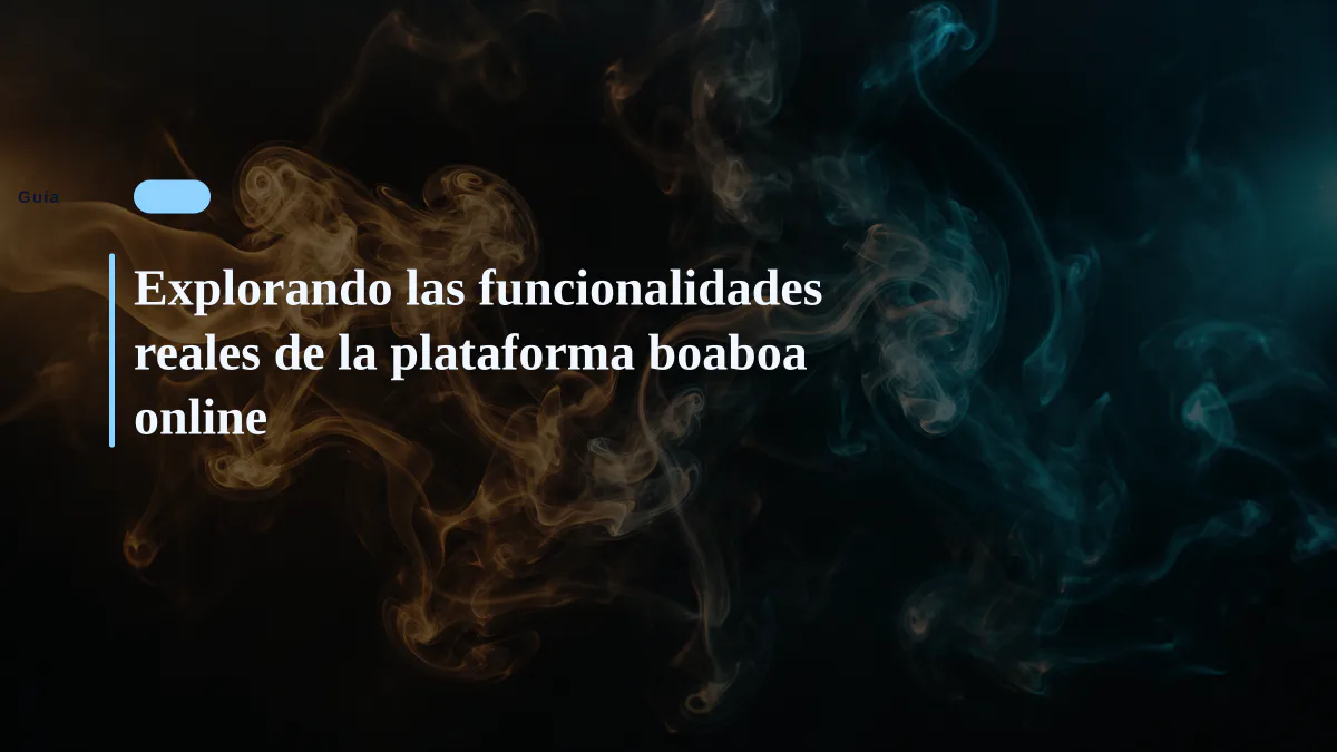 Explorando las funcionalidades reales de la plataforma boaboa online
