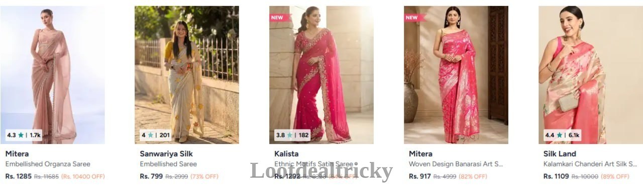 Loot Sarees Upto – Mind-Blowing Saving @ 90% OFF Loot Sarees Upto – Mind-Blowing Saving @ 90% OFF