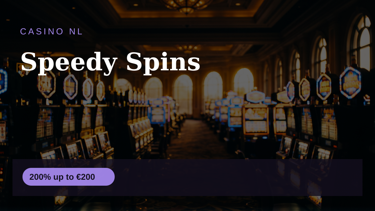 Speedy Spins casino — welkomstbonus 200% up to €200, betalingen: Visa, Mastercard