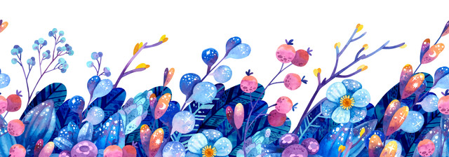 Space Flowers Border header 2