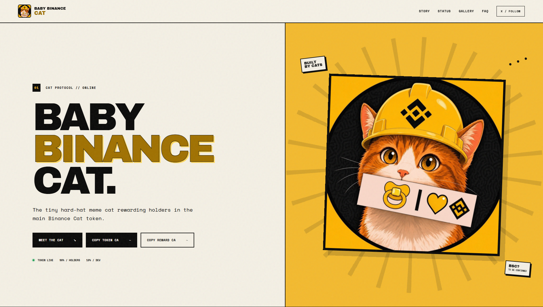 Stored capture of babybinance-cat.fun