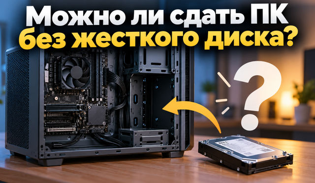 Продажа компьютера без жёсткого диска