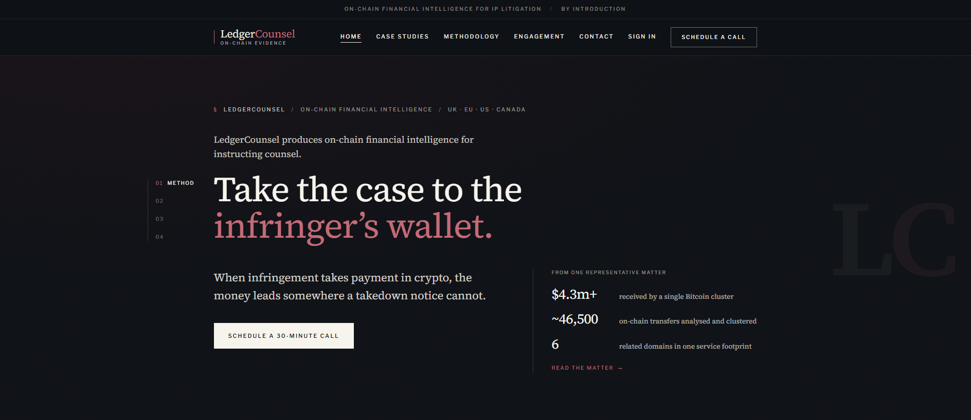 Stored capture of ledger-counsel.com