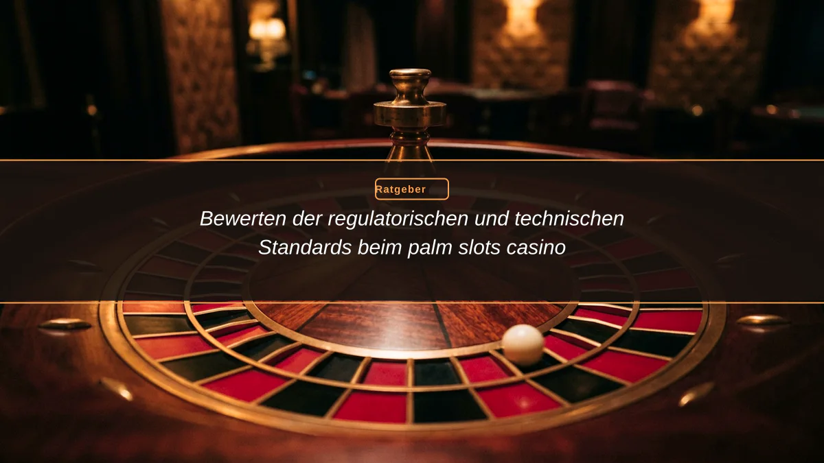 Bewerten der regulatorischen und technischen Standards beim palm slots casino