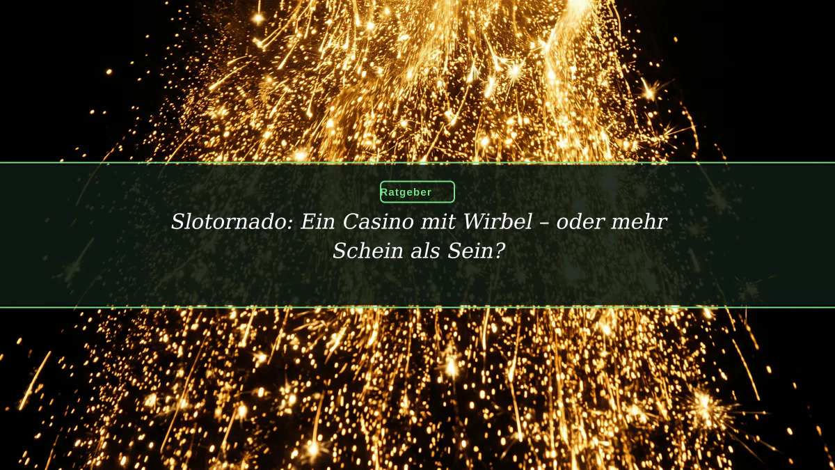 Slotornado: Ein Casino mit Wirbel – oder mehr Schein als Sein?