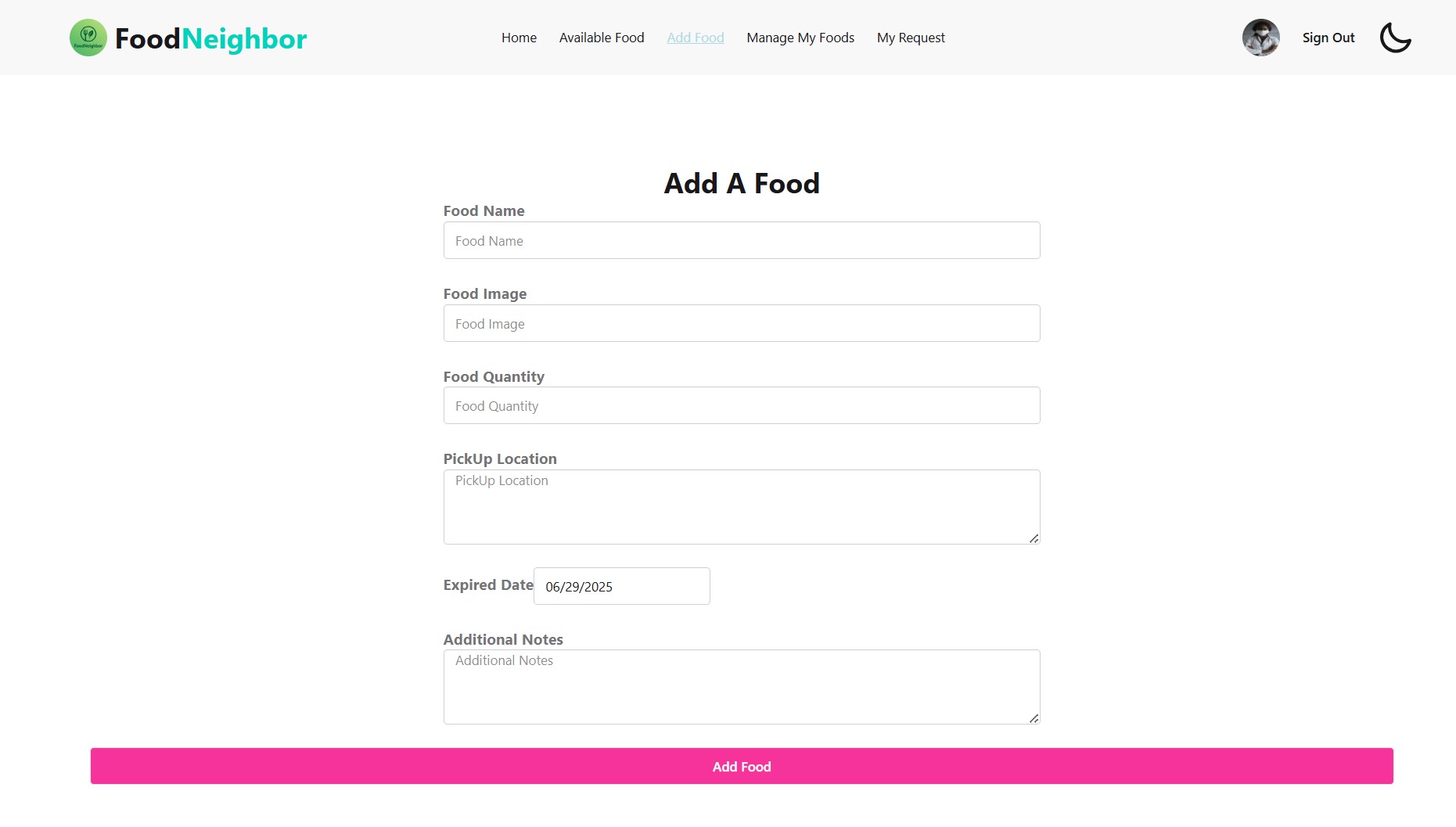 FoodNeighbor screenshot 4
