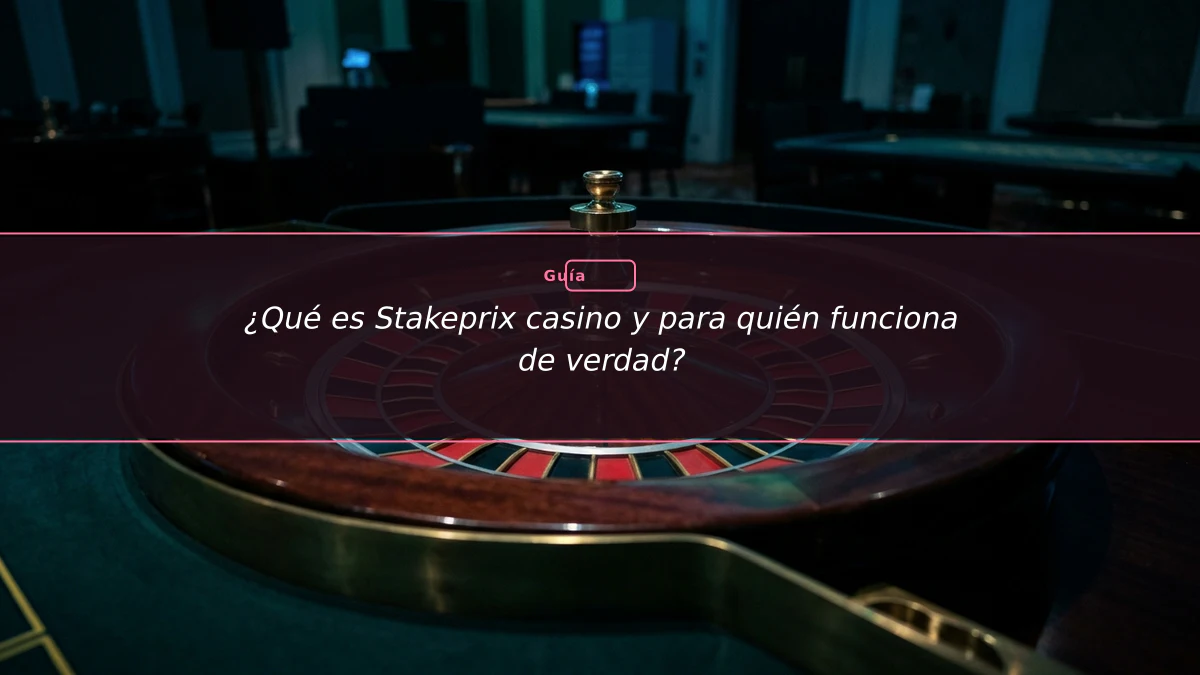 ¿Qué es Stakeprix casino y para quién funciona de verdad?