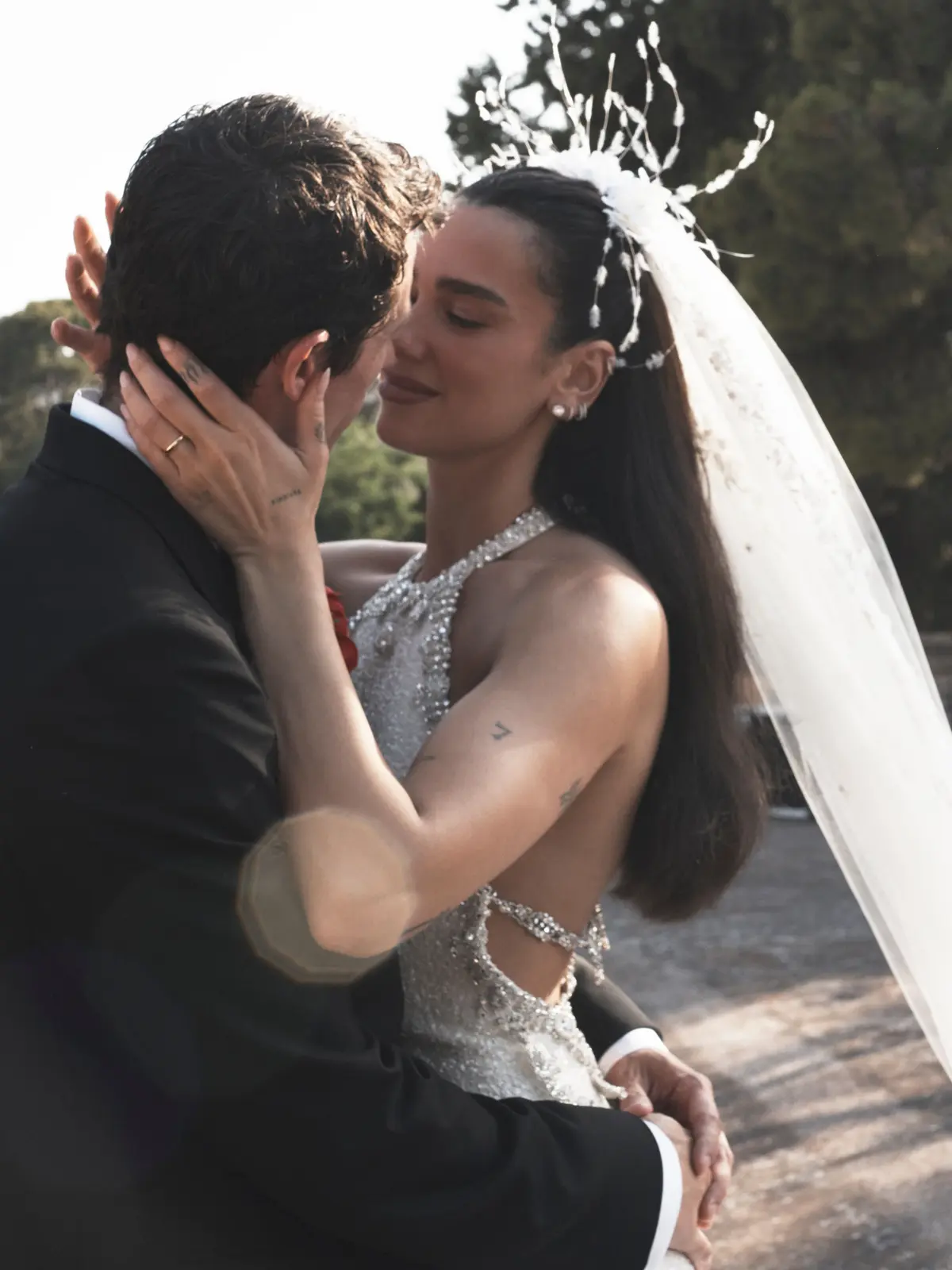 Dua Lipa's Elegant Bridal Nails