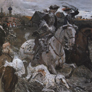Выезд императора Петра II и цесаревны Елизаветы Петровны на охоту 1900