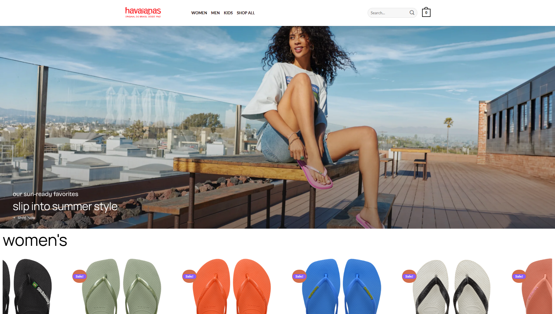 Stored capture of havaianasie.shop