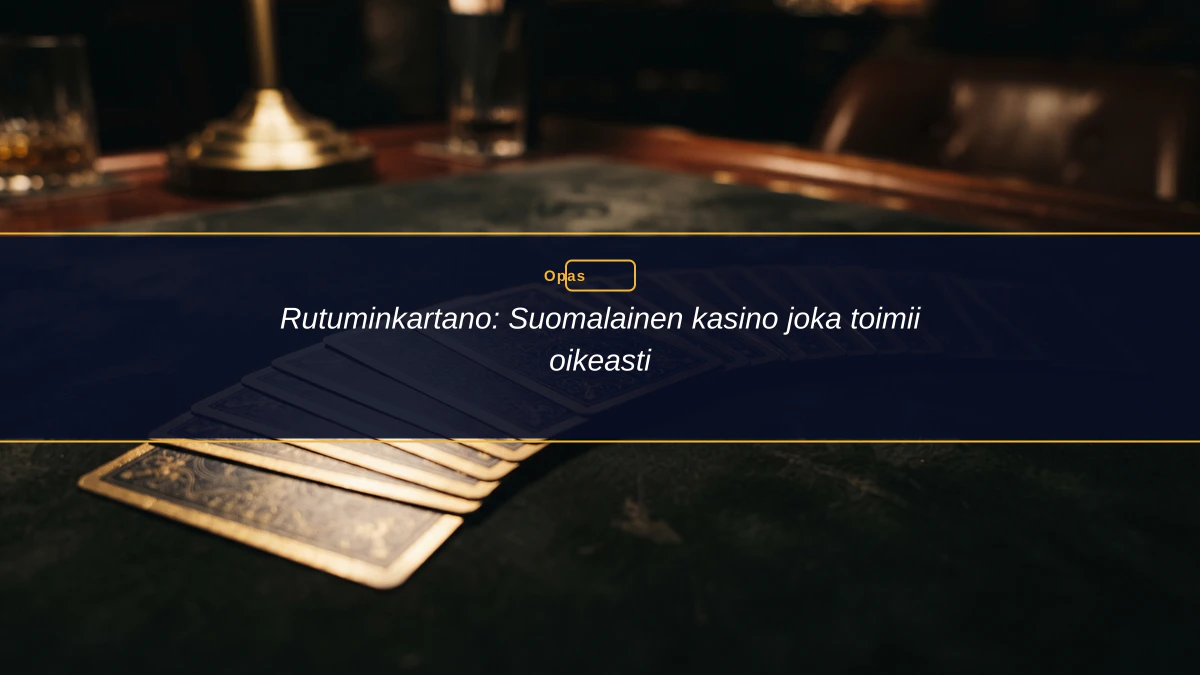 Rutuminkartano: Suomalainen kasino joka toimii oikeasti