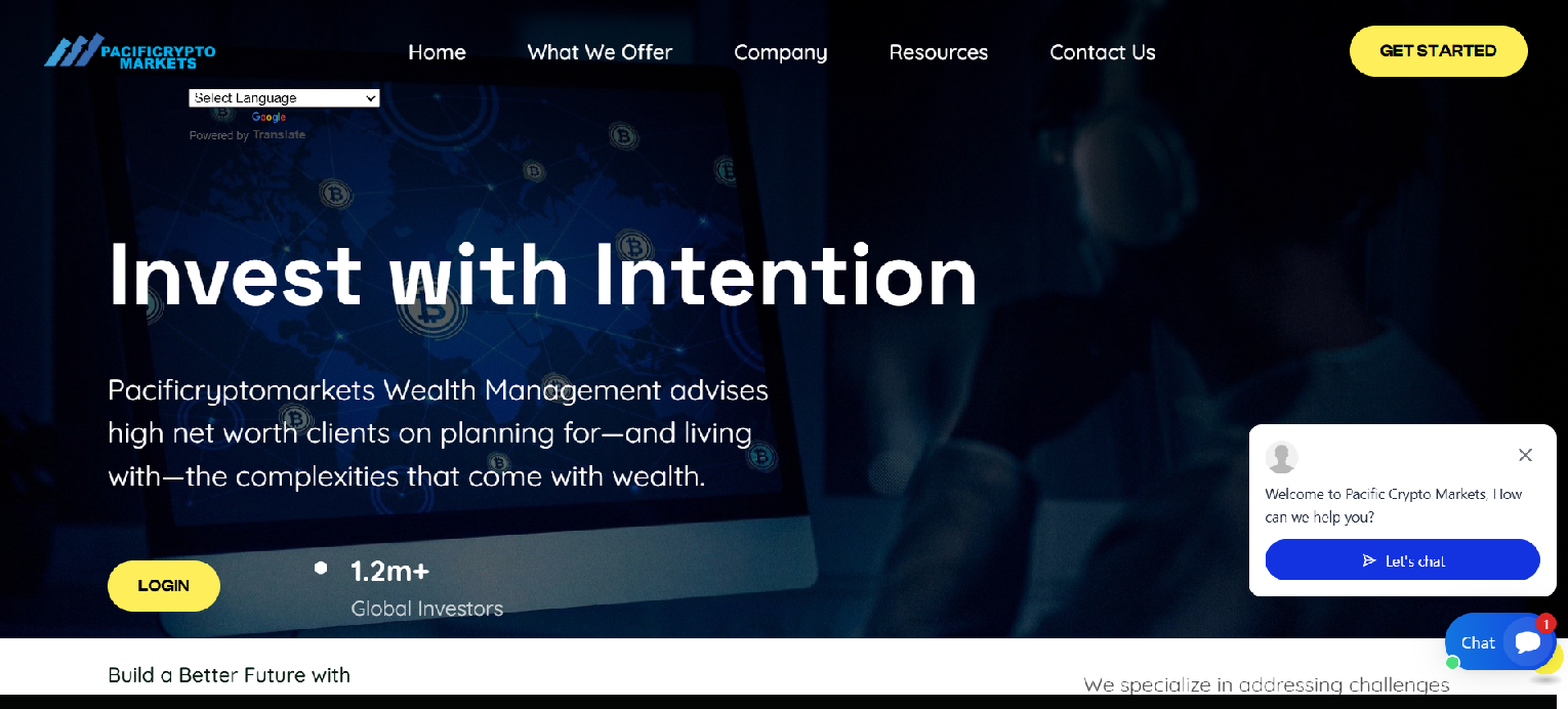 Screenshot of pacificryptomarkets.com