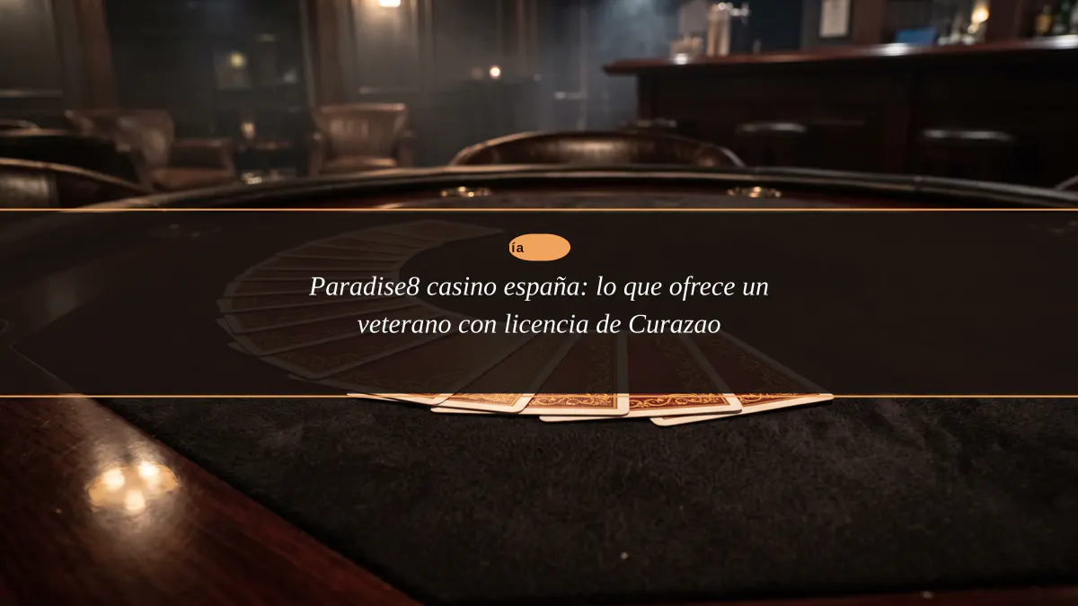 Paradise8 casino españa: lo que ofrece un veterano con licencia de Curazao
