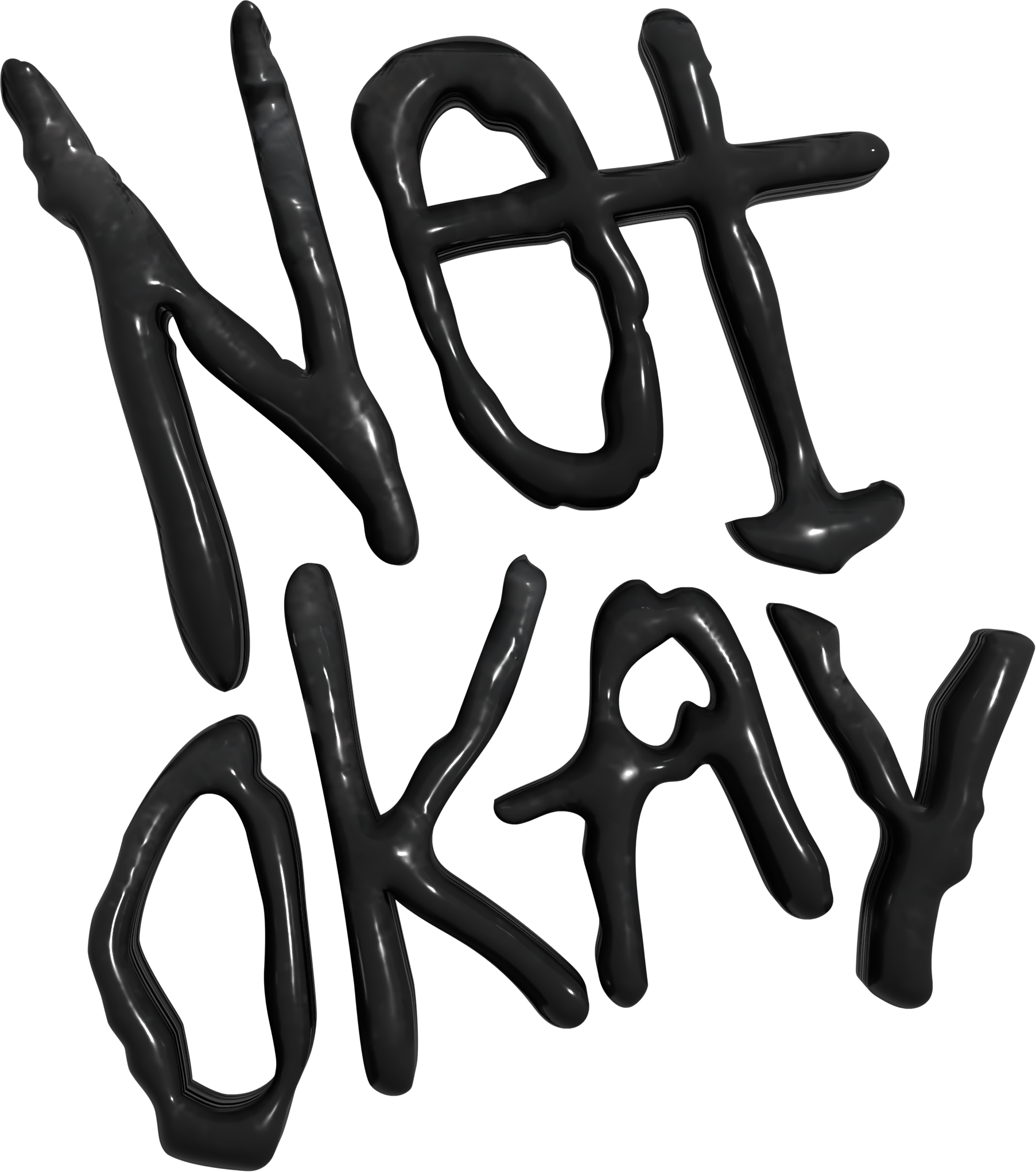 Logotipo 3D de Not Okay