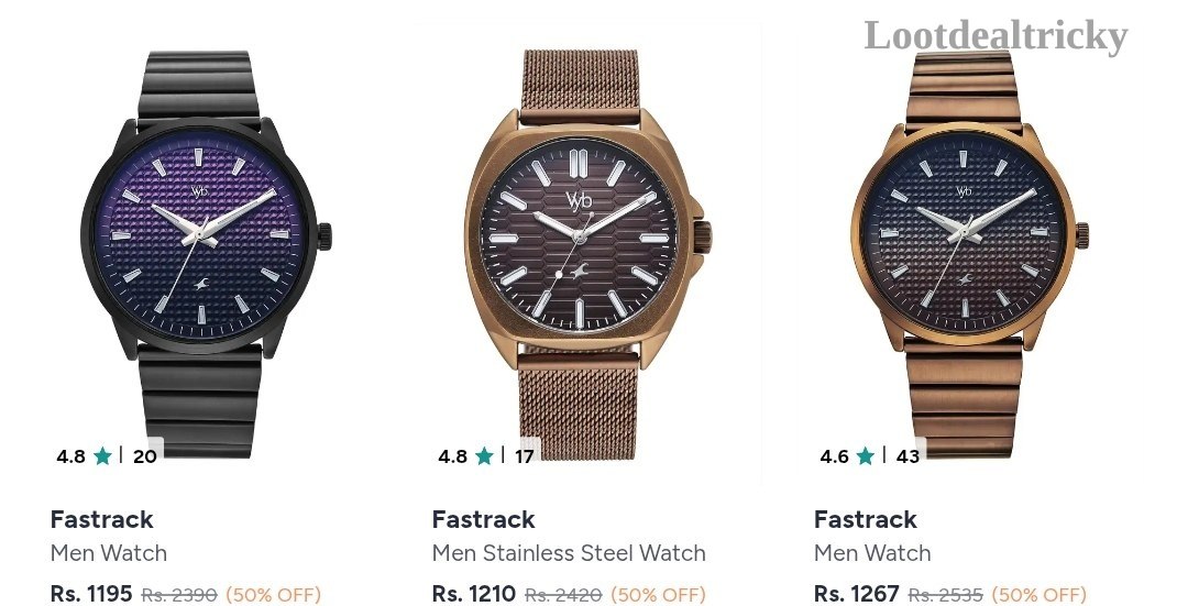 Fastrack Watches At – Just 50% OFF | Loot Deal