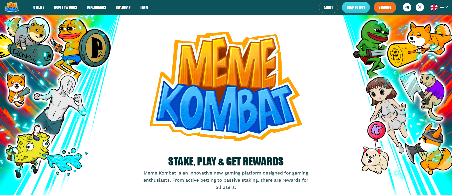 Screenshot of meme-kombat.pages.dev