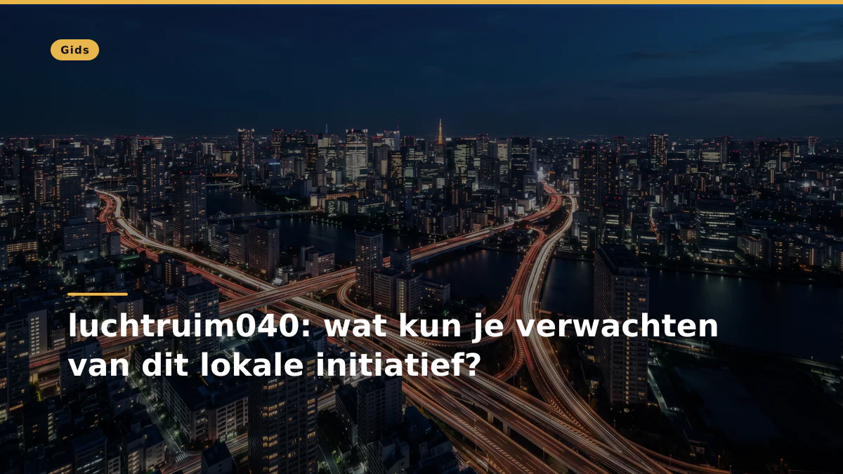 luchtruim040: wat kun je verwachten van dit lokale initiatief?