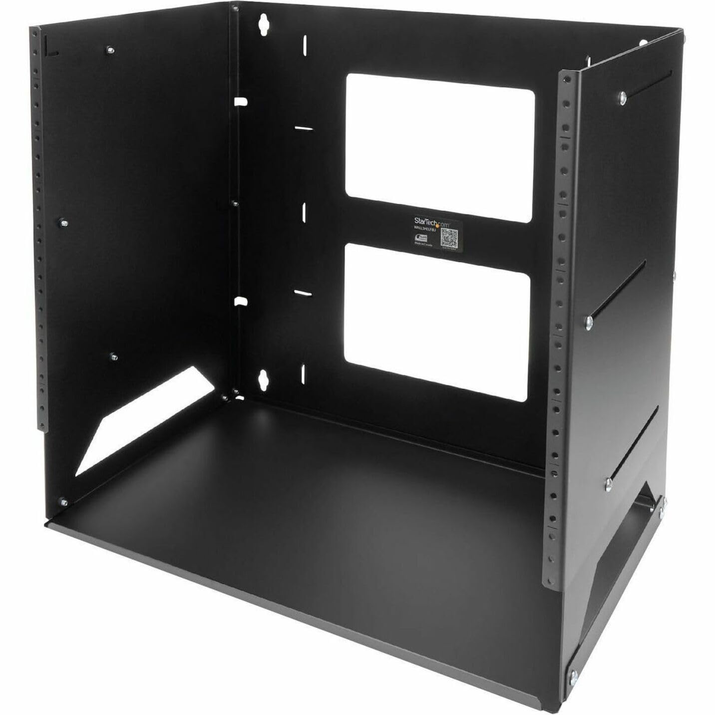 StarTech 8U Wall-Mount 2-Post Open Frame Rack Shelf, TAA (WALLSHELF8U)