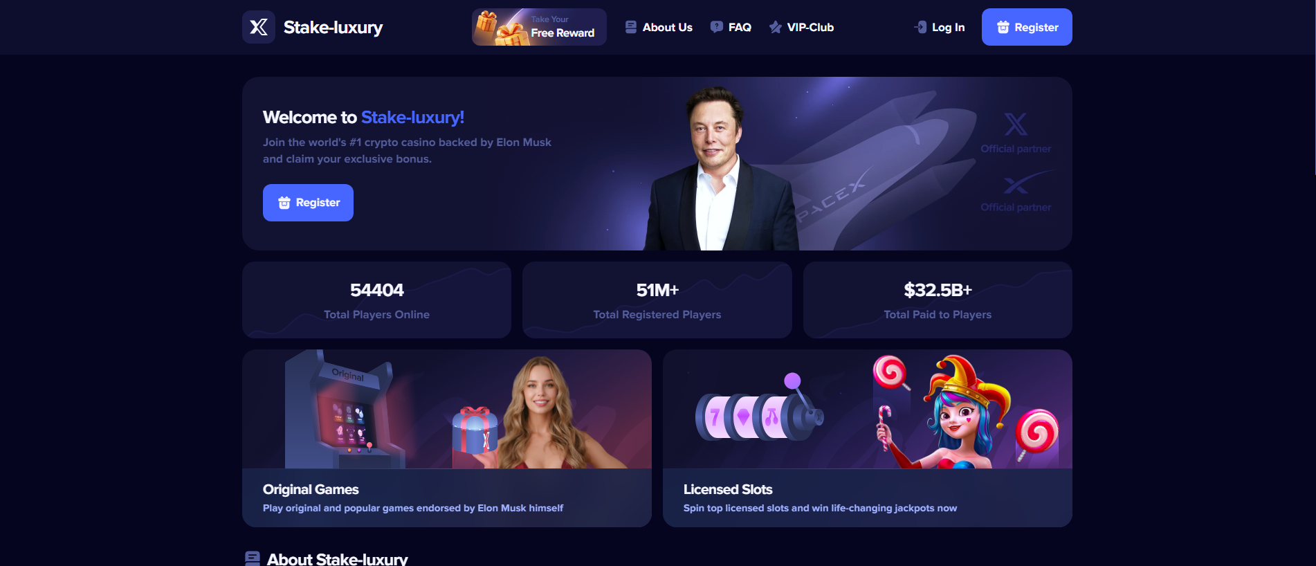 Stored capture of stake-luxury.com
