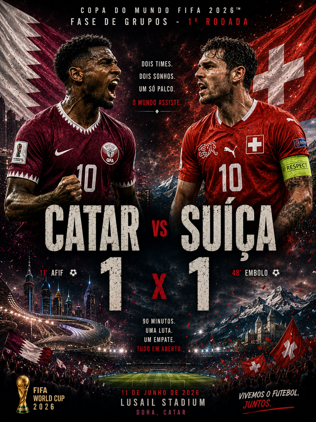 1ª Rodada Catar x Suíça