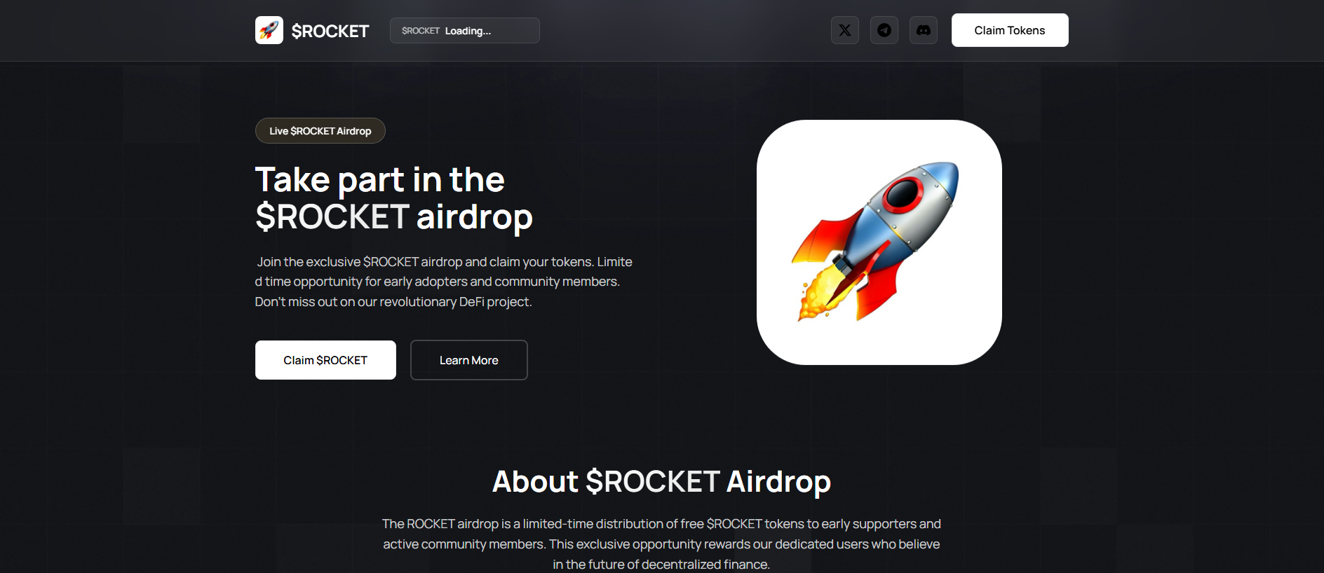 Screenshot of claim-rocket.pages.dev