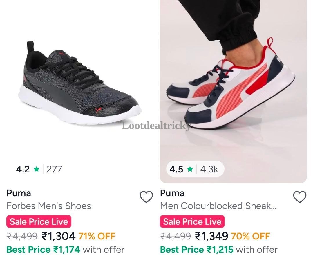 Puma Shoe Steal – Just 70% OFF | Lowest Price Deal