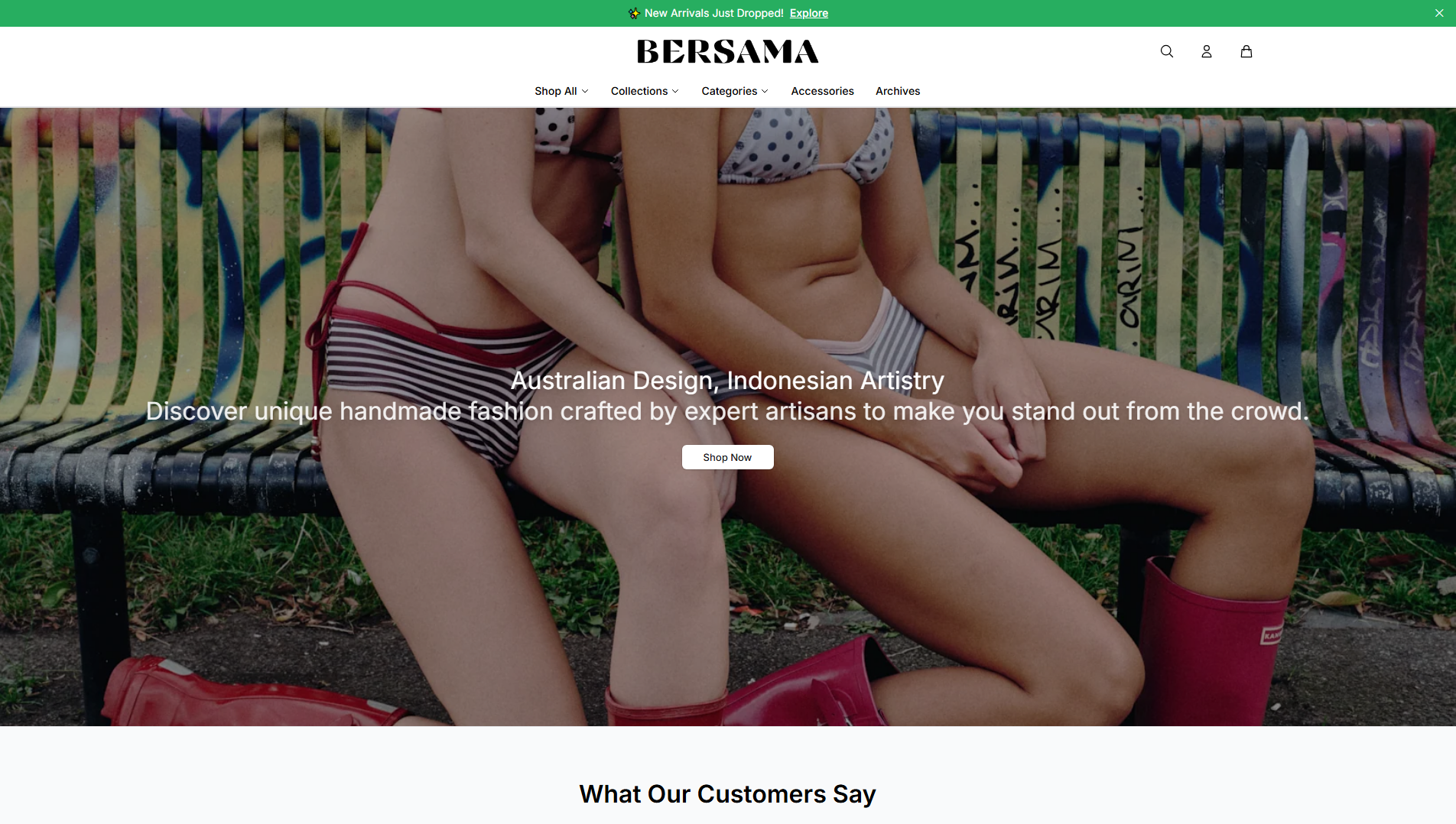 Stored capture of bersamaofficial.shop