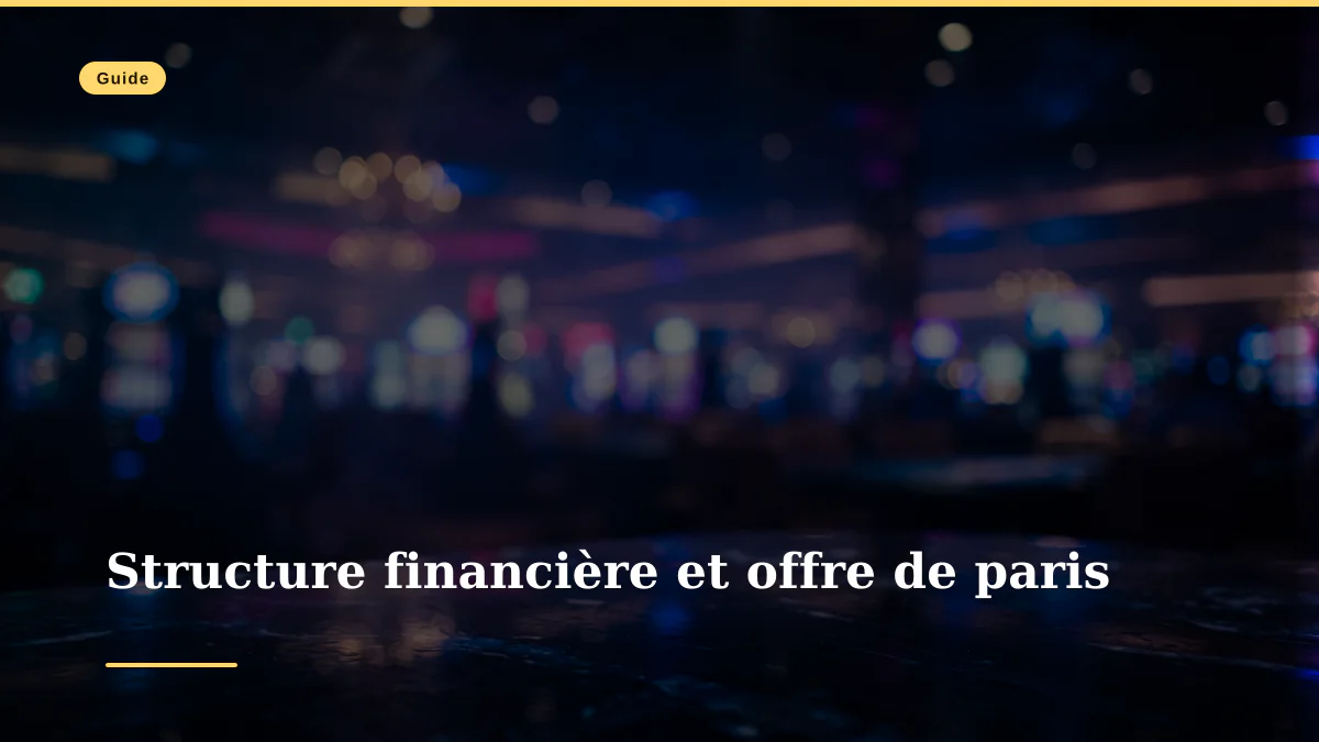 Structure financière et offre de paris
