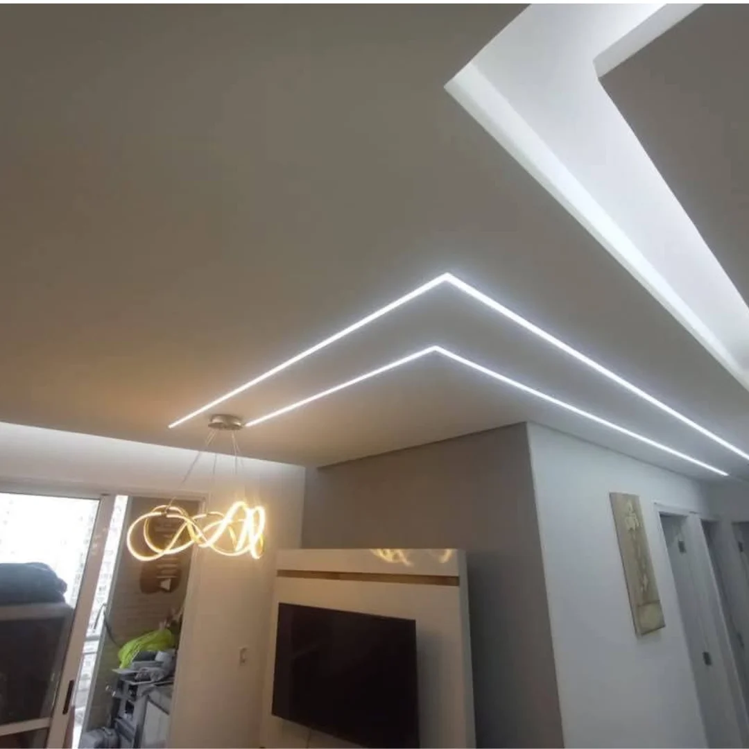 Forro de drywall com iluminação embutida