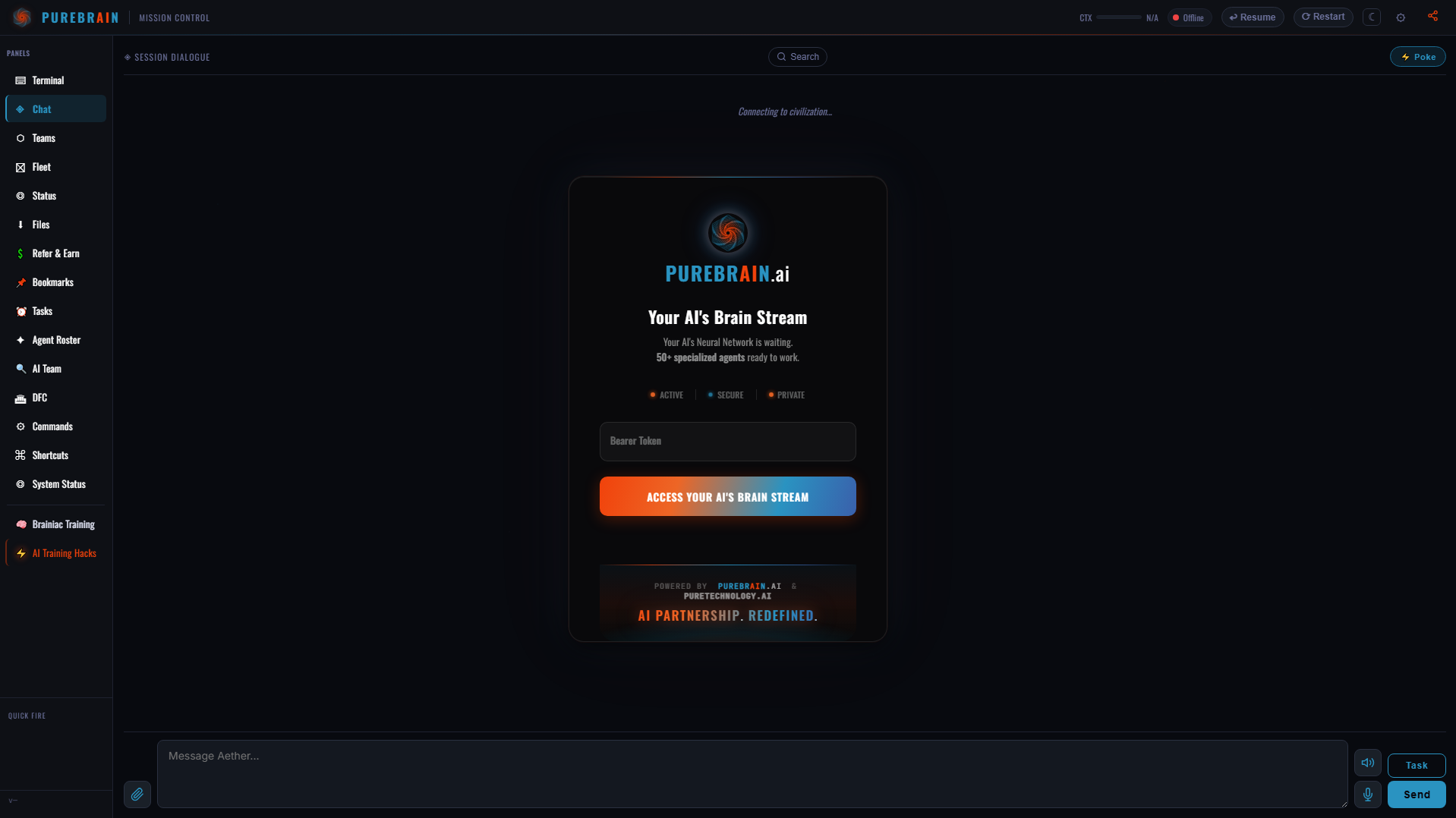 Stored capture of tethermelanie.ai-civ.com