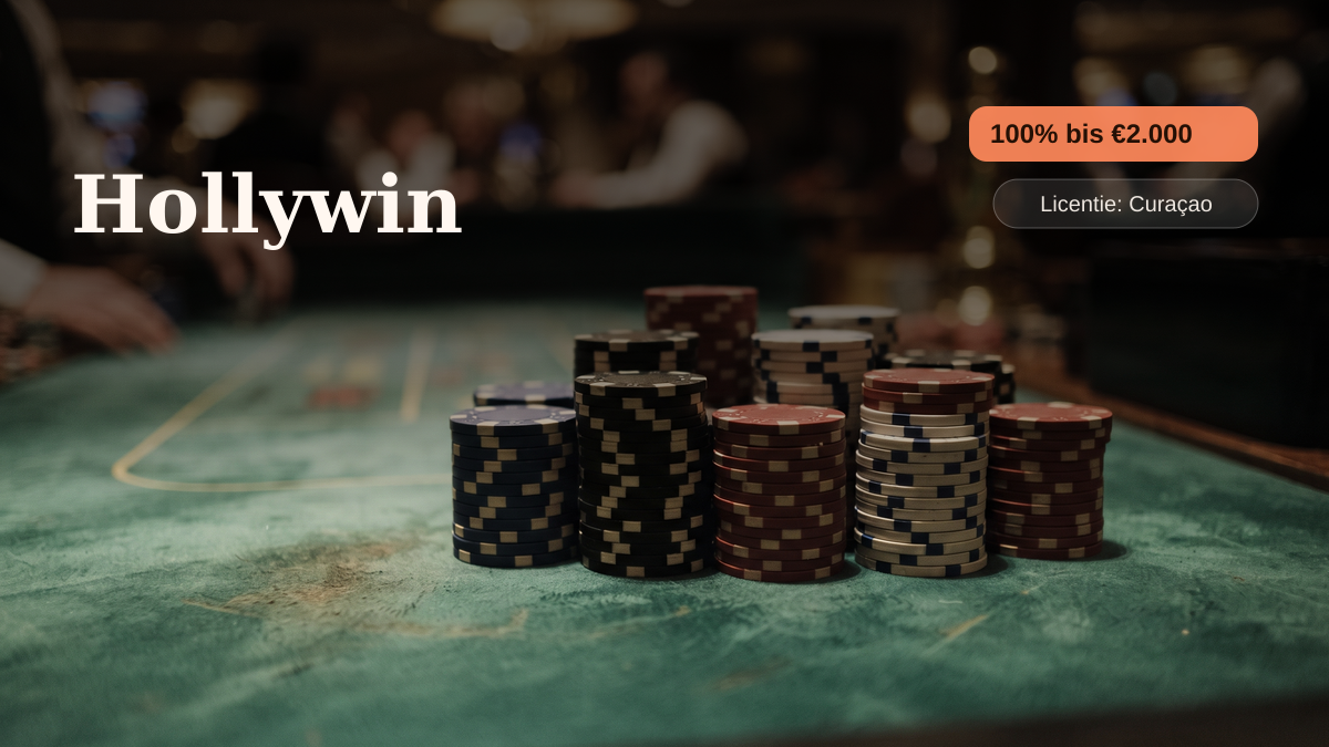 Hollywin casino — welkomstbonus 100% bis €2.000 + 200 FS, betalingen: Visa, Mastercard, Skrill, Neteller, Paysafecard