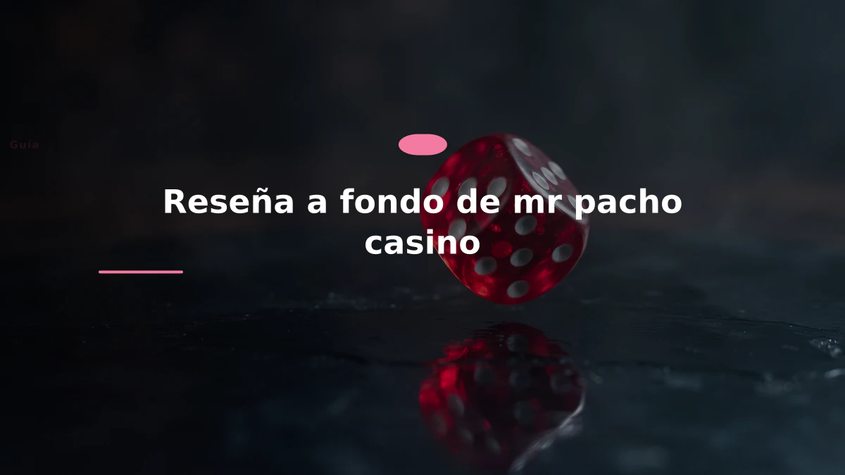 Reseña a fondo de mr pacho casino