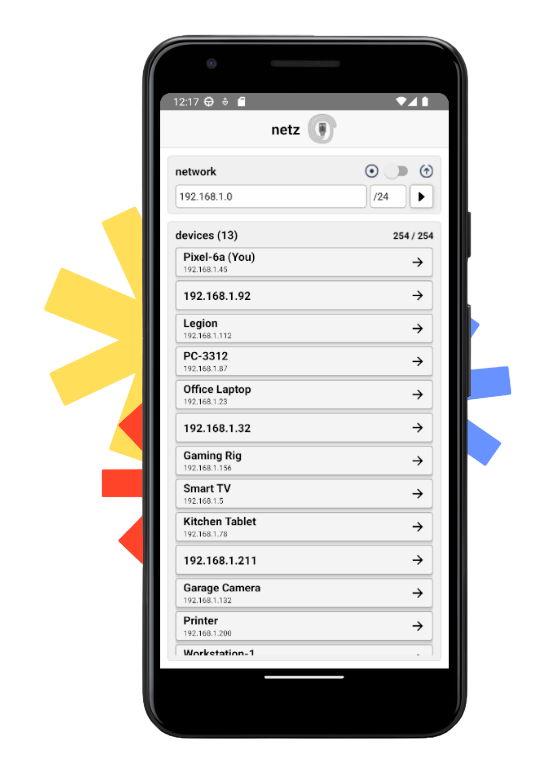 Discovered Devices Screen