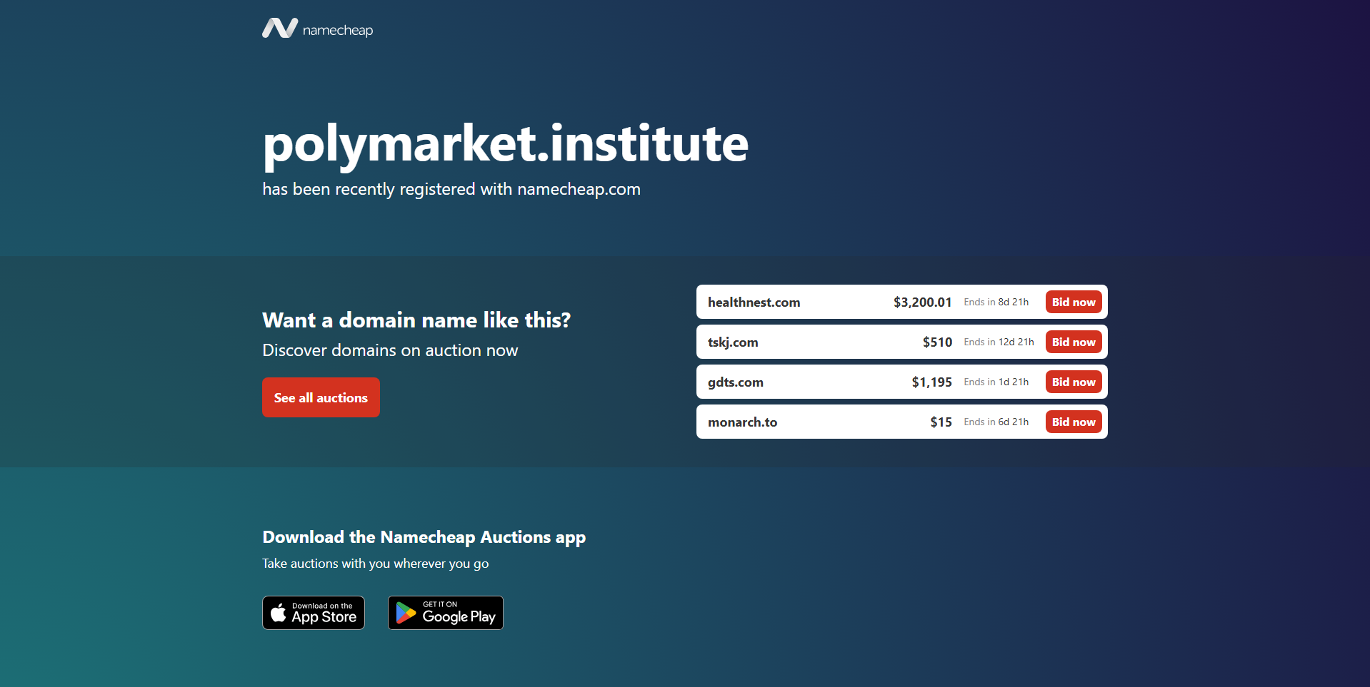Stored capture of polymarket.institute