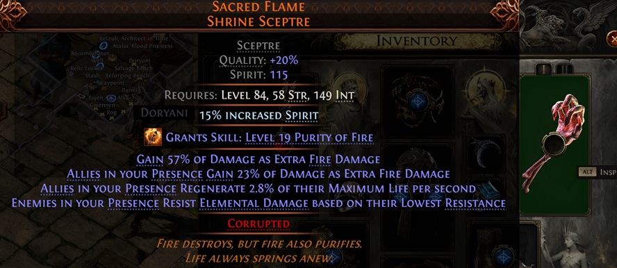 Corrupted Topic Sacred Flame 57% / 15% Spirit Corrupted - Topic - d2jsp